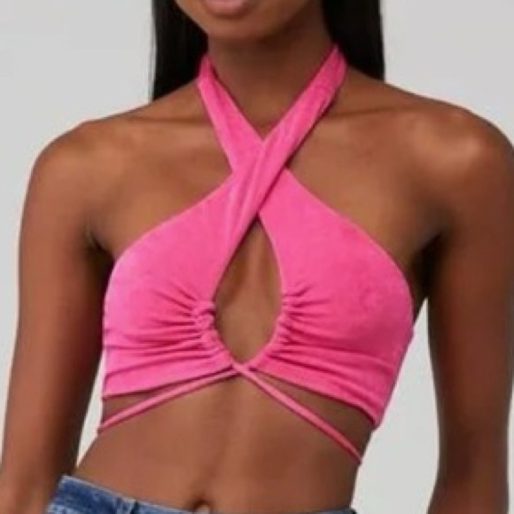 Peppermayo Harlow Crop Top - Hot Pink NWT